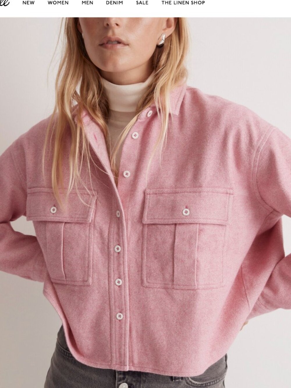 NWT flannel Cargo Button-Up Shirt